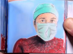 Художник превращает медицинских работников в супергероев