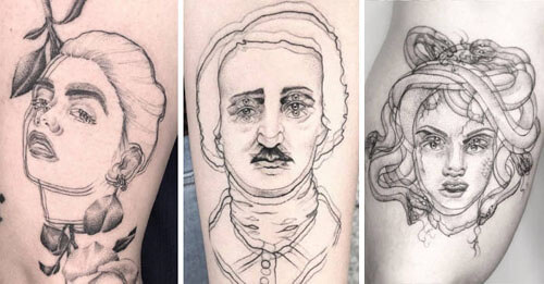 Художница делает татуировки со странным оптическим эффектом
