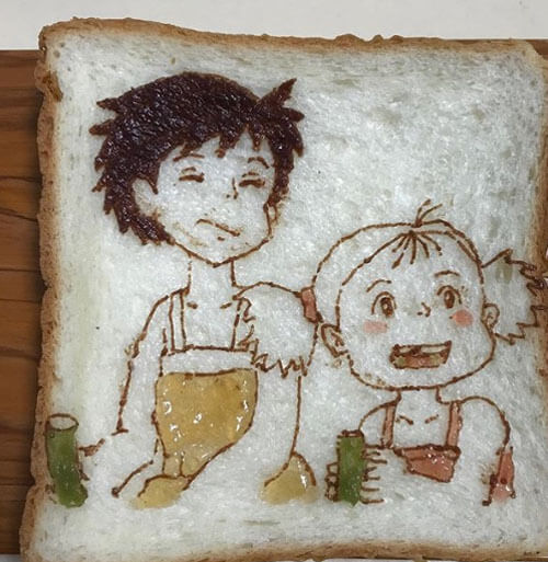 Бутерброды в руках художника превращаются в произведения искусства