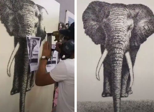 Чтобы нарисовать слона, художнику нужны не краски, а гвозди