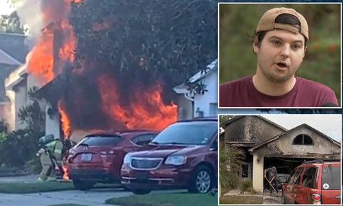 Отважный курьер спас мужчину из загоревшегося дома