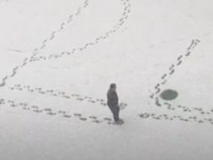 Выпавший снег помог учителю физики в преподавательской работе