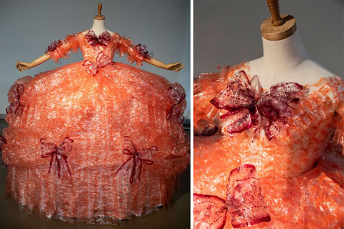 Тысячи обёрток от крекеров превратились в платье