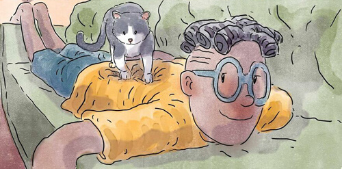Иллюстратор не только приютил котёнка, но и запечатлел эту историю в комиксе