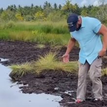 Попытавшись срезать путь, турист искупался в грязной воде