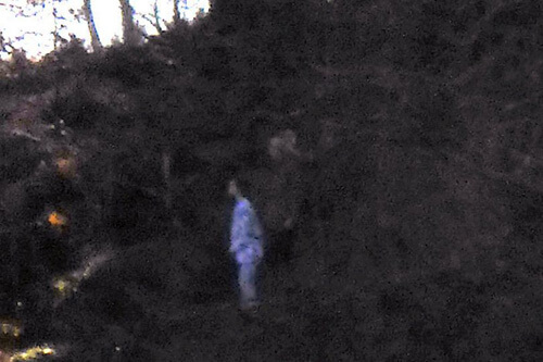 Делая пейзажное фото, турист запечатлел призрачную фигуру в голубой одежде