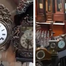 Коллекционер владеет большим собранием антикварных часов