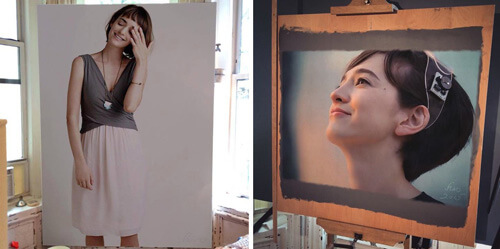 Талантливый художник пишет портреты, больше похожие на фотографии