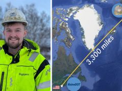 Каска совершила путешествие длиной 5310 километров и приплыла из США в Норвегию