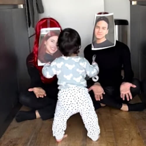 Мама и папа подшутили над дочкой, с помощью фотографий обменявшись лицами