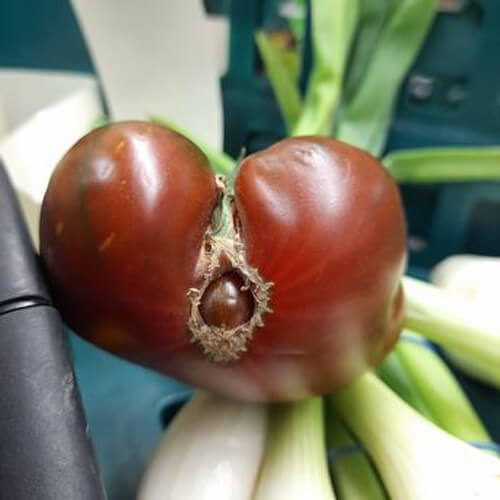 В овощном отделе магазина обнаружился непристойный помидор