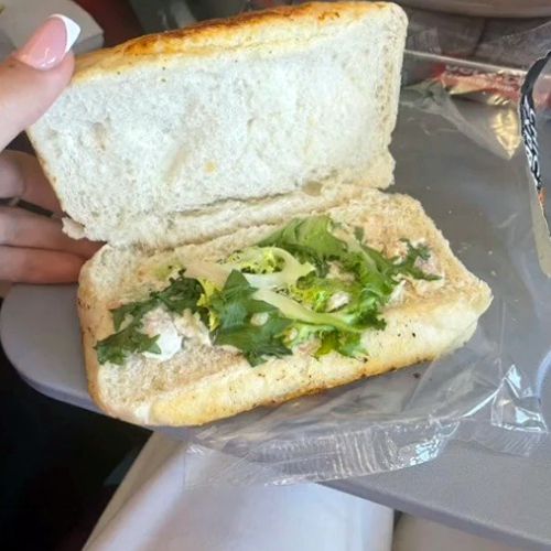 Сэндвич с курицей, в котором не хватало начинки, не смог насытить авиапассажирку