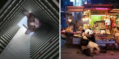Художник превращает городские улицы в сюрреалистические сцены