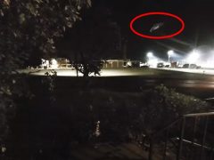 Камера видеонаблюдения запечатлела бесшумный НЛО, попытавшийся применить маскировку