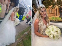 Невеста, оставшаяся без лимузина, приехала на свадьбу в полицейском фургоне