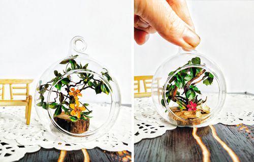 Художница создаёт миниатюрные деревья, чтобы напомнить людям о проблемах экологии