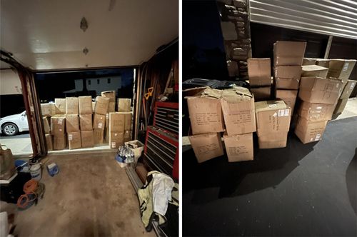 Добряк случайно завалил бабушкин гараж коробками с пожертвованными носками