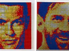 Футбольный фанат сделал из кубиков Рубика портреты любимых спортсменов