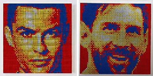 Футбольный фанат сделал из кубиков Рубика портреты любимых спортсменов