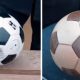 Умелец сделал деревянный футбольный мяч, не использовав при этом клей