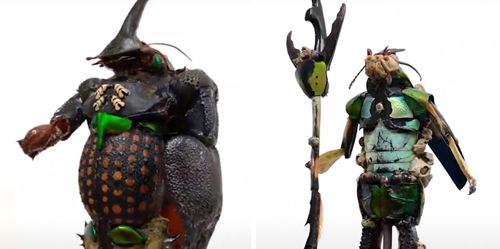 Художник создаёт гуманоидные скульптуры из частей мёртвых насекомых