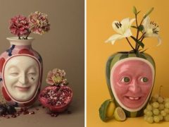 Художник «очеловечивает» вазы, даря им лица