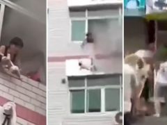 Мать выкинула из окна младенца, чтобы спасти его от пожара