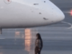 Пассажирка, опоздавшая на самолёт, погналась за ним по взлётно-посадочной полосе