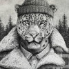 Художник рисует забавные винтажные портреты животных