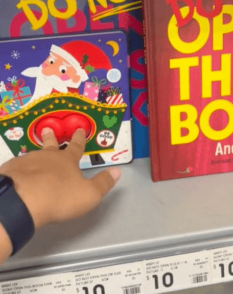 Покупательницу возмутила детская книжка с ягодицами Санта-Клауса, в которые надо тыкать пальцами