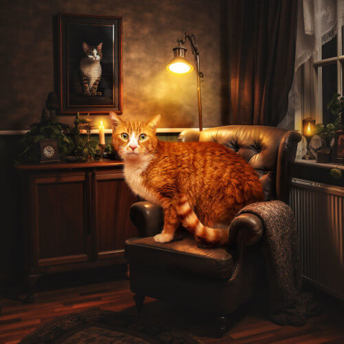 Фотограф «поселила» приютских кошек в дома их мечты, использовав графические редакторы