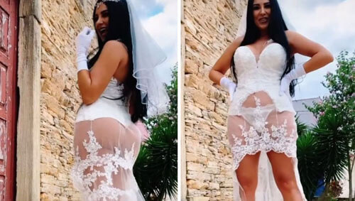 Невесту в прозрачном платье и стрингах одобрили не все