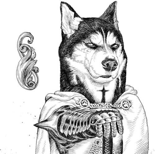 Фантазия художника превращает кошек и собак в средневековых рыцарей