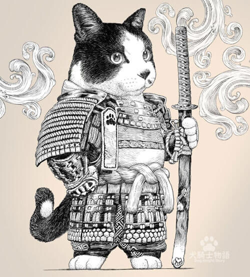 Фантазия художника превращает кошек и собак в средневековых рыцарей