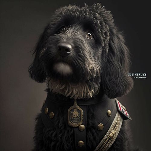 Фотограф создал проект с собаками-героями в униформе